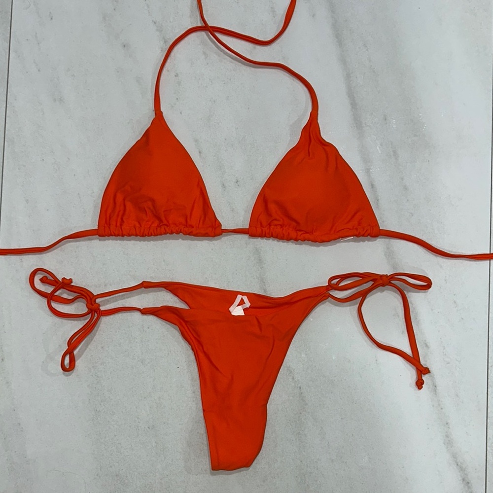 Orange String Bikini Set